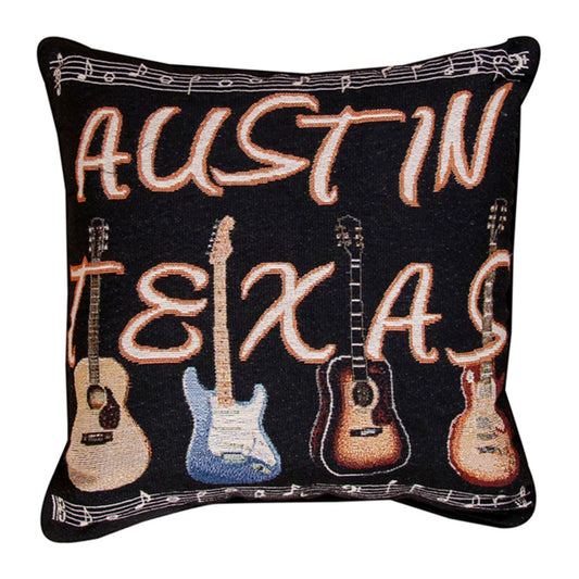 Austin Guitars Pillow 17" Tapestry Pillow