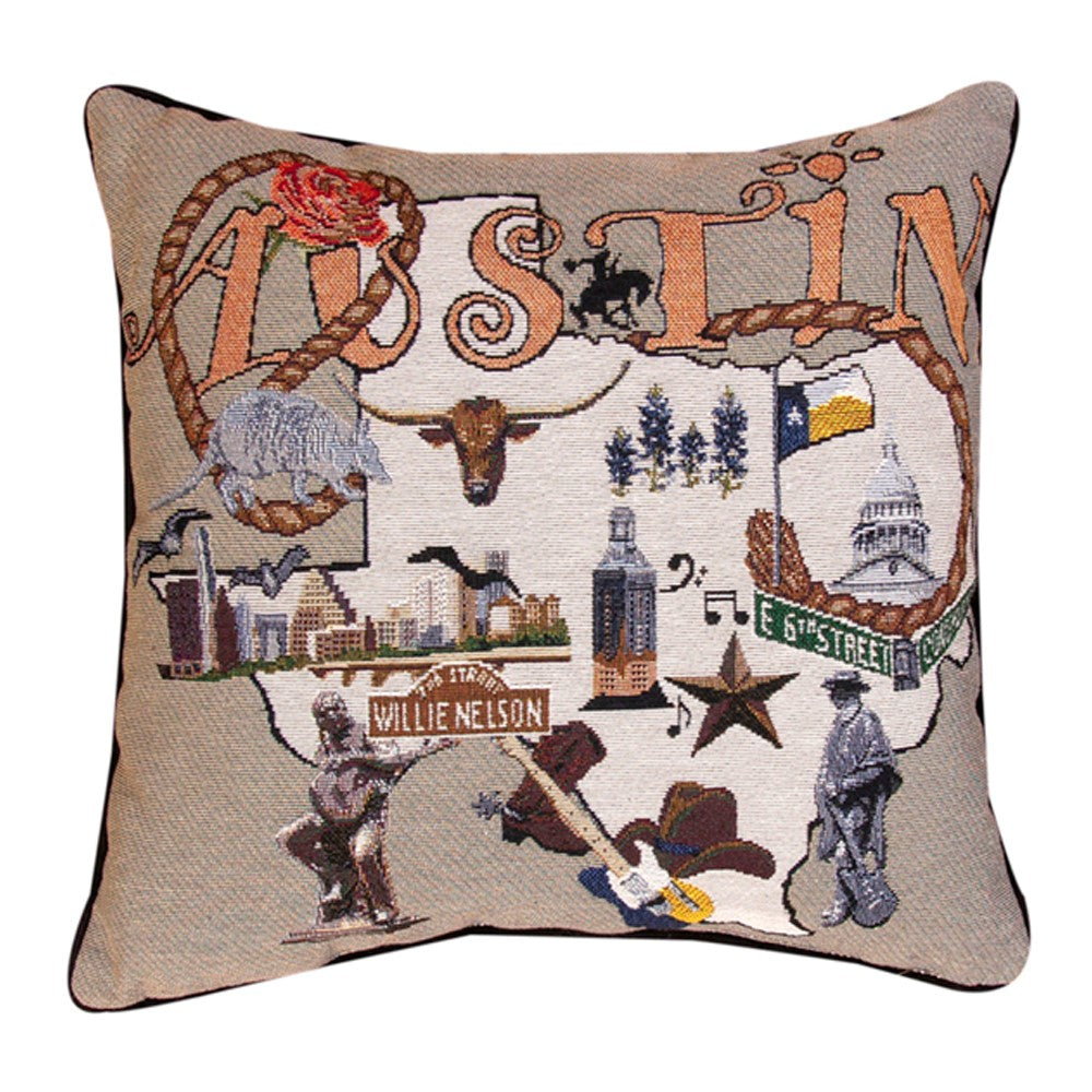 Austin 17" Tapestry Pillow