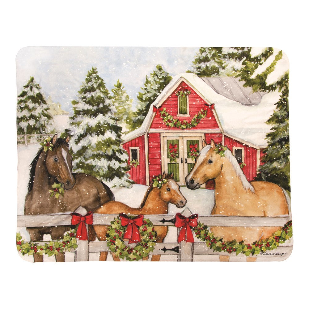 Holiday Homestead-50X60 Sherpa Fleece Throw