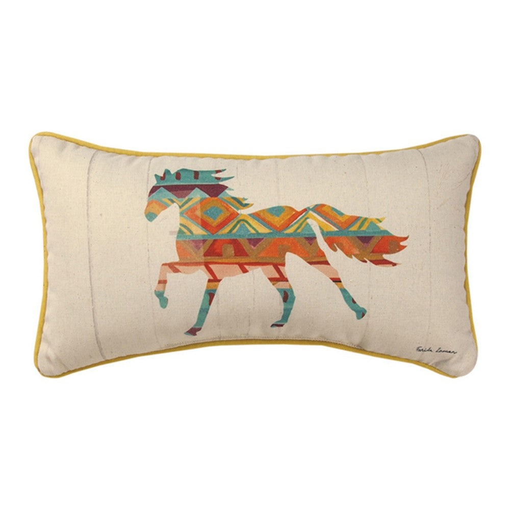 Southwestern Vibes Horse Pillow 17x9 inch