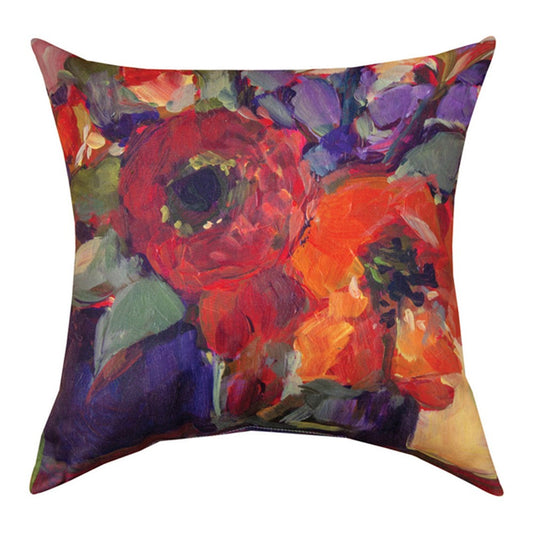 Floral Workshop Poppys Pillow 18" Indoor/Outdoor