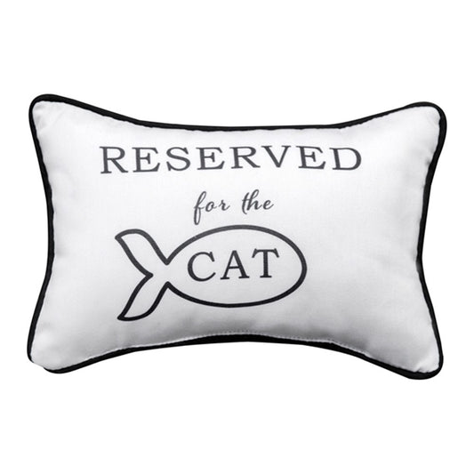 Reserved For The Cat Word Pillow 12.5x8 inch