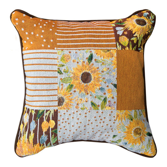 Fall Sunflower Fields Pillow 17" Tapestry Pillow