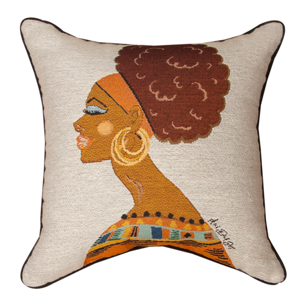 Ethnic Beauty Woven Pillow 17" Tapestry Pillow