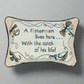 Throw Pillow - A Fisherman...His Life Word Pillow 12.5x8"