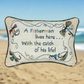 Throw Pillow - A Fisherman...His Life Word Pillow 12.5x8"