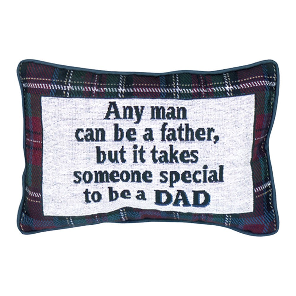Any Man...Plaid Word Pillow 12.5x8"