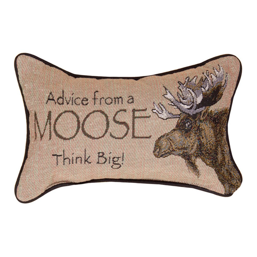 Advice From A Moose Word Pillow 12.5x8"