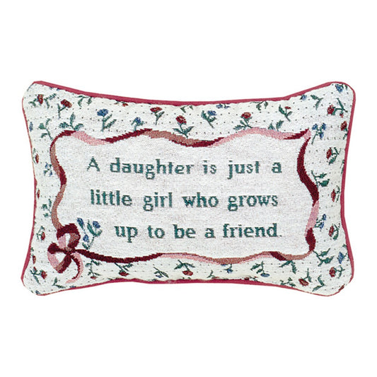 Daughter Word Pillow 12.5x8" Tapestry Pillow
