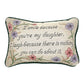 I Smile Because...Daughter Word Pillow 12.5x8 inch Tapestry Pillow