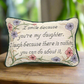 I Smile Because...Daughter Word Pillow 12.5x8 inch Tapestry Pillow