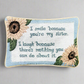 Smile Because... Word Pillow 12.5x8 inch Woven Pillow
