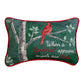 When A Cardinal Appears Word Pillow 12.5x8 inch Tapestry Pillow with Piping