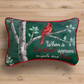 When A Cardinal Appears Word Pillow 12.5x8 inch Tapestry Pillow with Piping