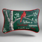 When A Cardinal Appears Word Pillow 12.5x8 inch Tapestry Pillow with Piping