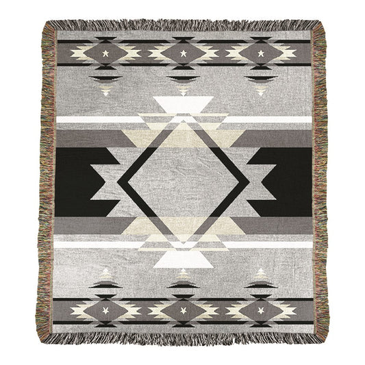 Flame Black Tapestry Throw-50X60 Woven Throw