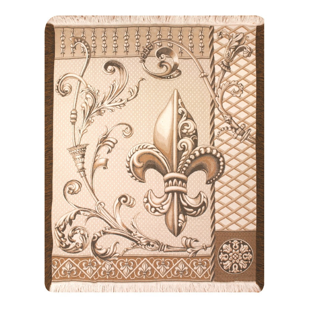 Fleur De Lis Matelasse Throw 46X60 Woven Throw