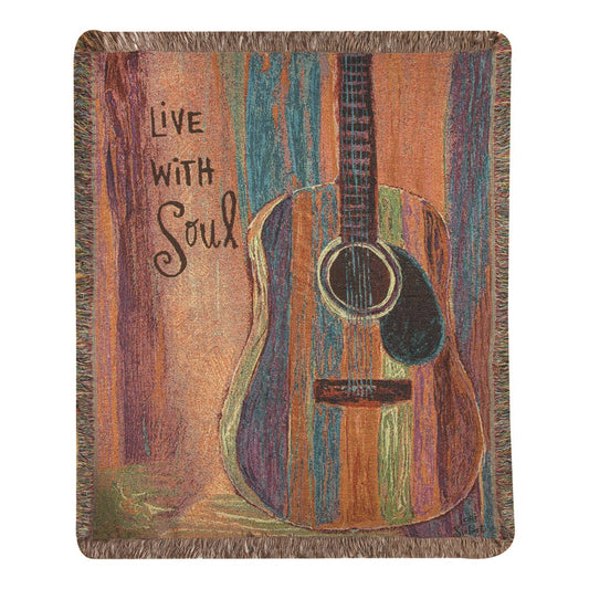City Soul Live With Soul Tapestry Throw 50X60 Woven Throw