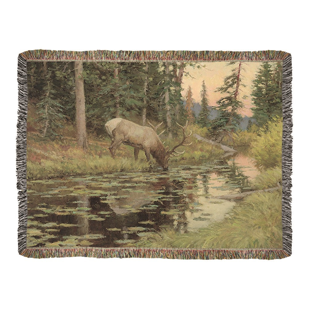 Forest Pool 50X60 Woven Tapestry Throw
