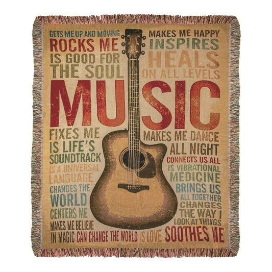 Music Tapestry Throw-50X60 Woven Throw