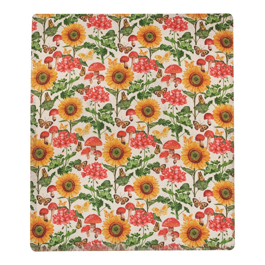 Botanical Print Poly Throw 50X60 Polyester Throw