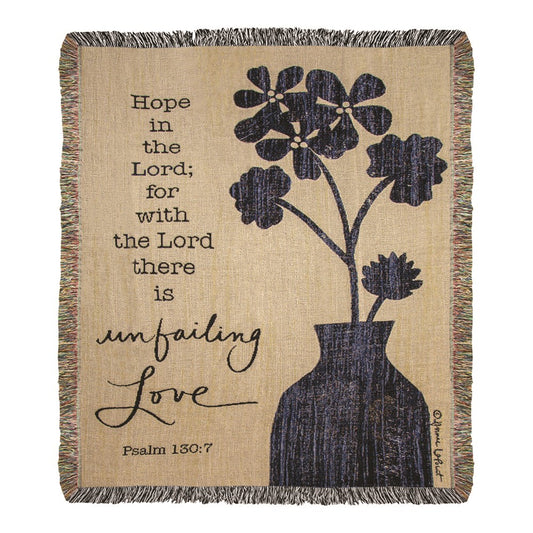 Hope In The Lord 50X60 Woven Tapestry Throw