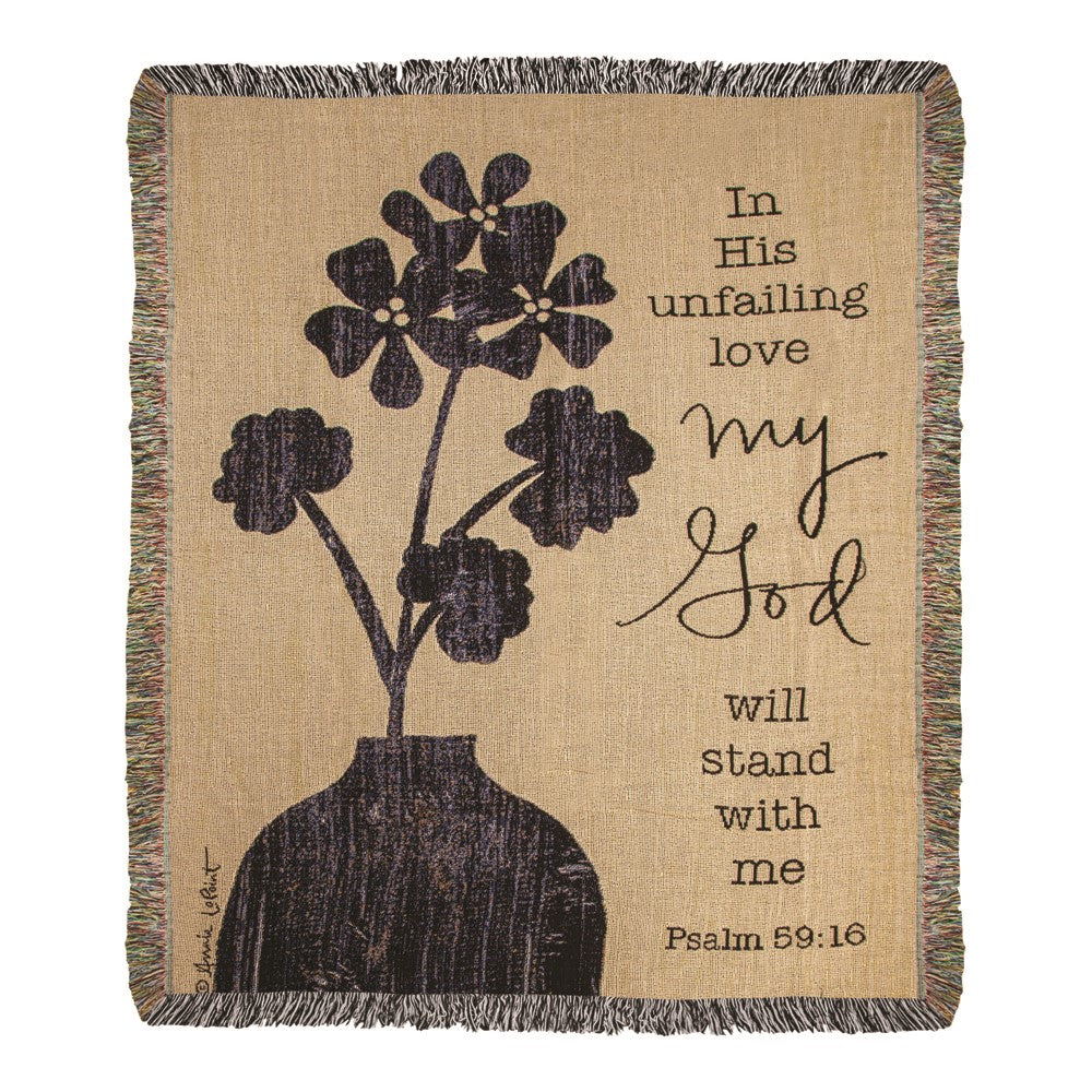 His Unfailing Love 50X60 Woven Tapestry Throw