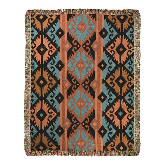 Southwest Pattern Tapestry Throw 50X60 Woven Throw