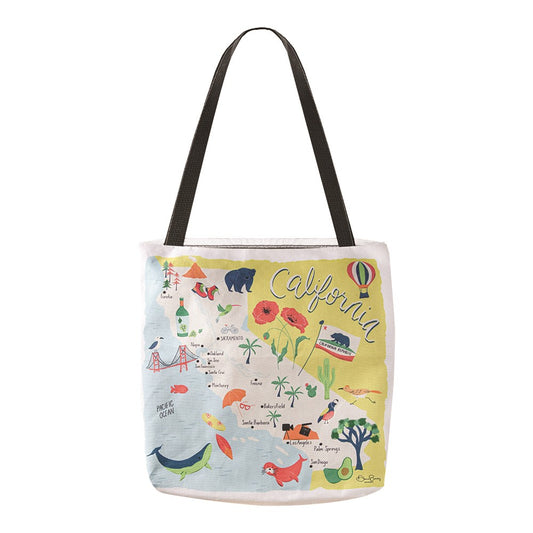 California Map 18" Tote Bag