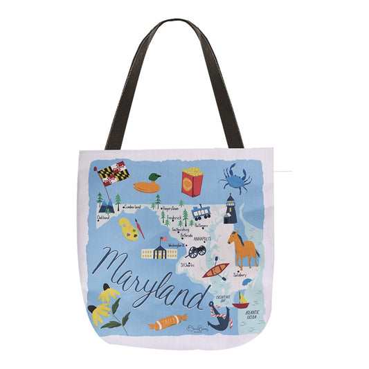 Maryland Map 18" Tote Bag