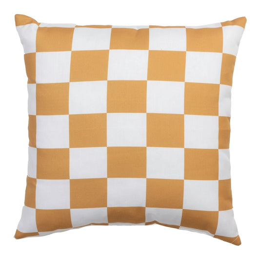 Checkerboard Brown Climaweave Pillow 18" Indoor/Outdoor