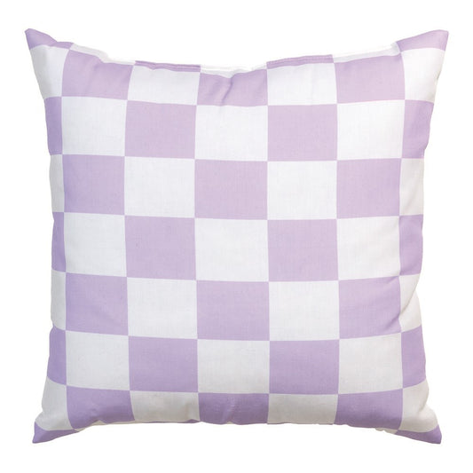 Checkerboard Purple Climaweave Pillow 18" Indoor/Outdoor