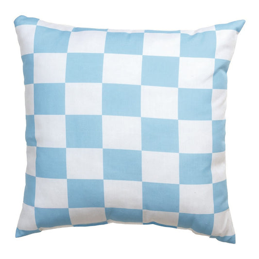 Checkerboard Blue Climaweave Pillow 18" Indoor/Outdoor