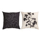 Black And White Floral Climaweave Pillow 18" Indoor/Outdoor