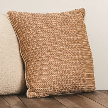 Zig Zag Bronze Pillow 21x21 Woven Pillow