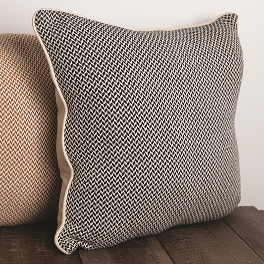 Dashing Texture Black Pillow 21x21 Black - Woven Pillow