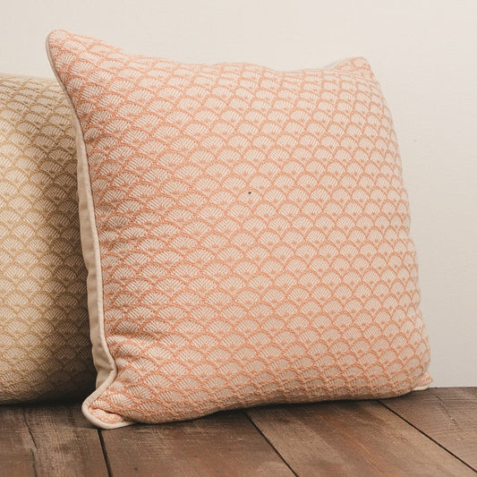 Scalloped Shell Pillow 21x21 Woven Pillow