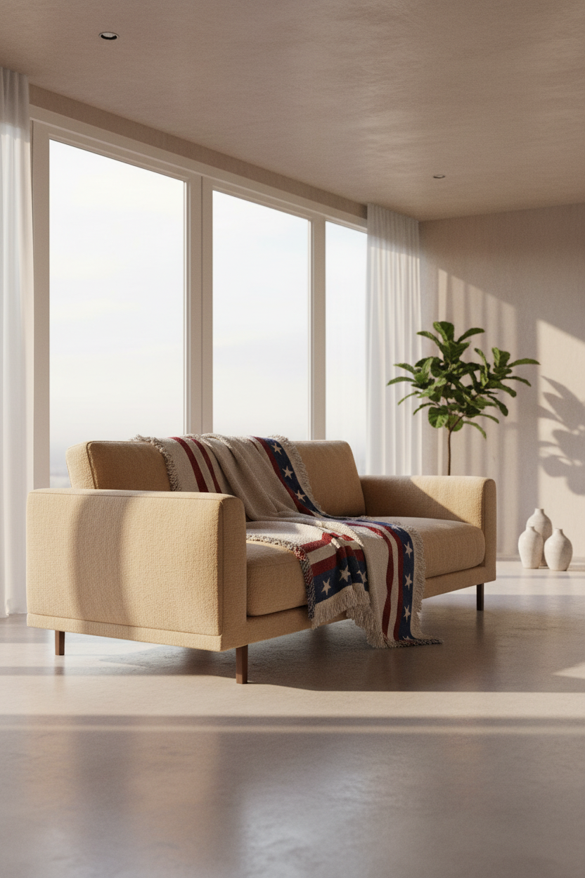 Americana 2-Layer Tapestry Throw
