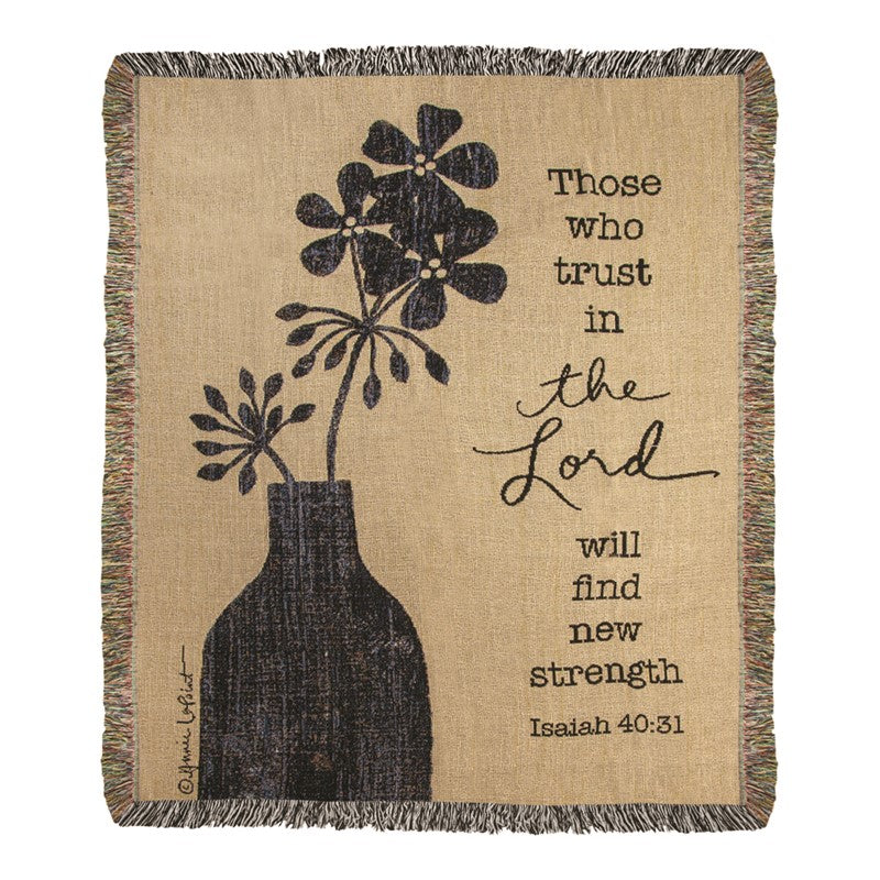 Those Who Trust Tapestry Throw 50X60 Woven Throw