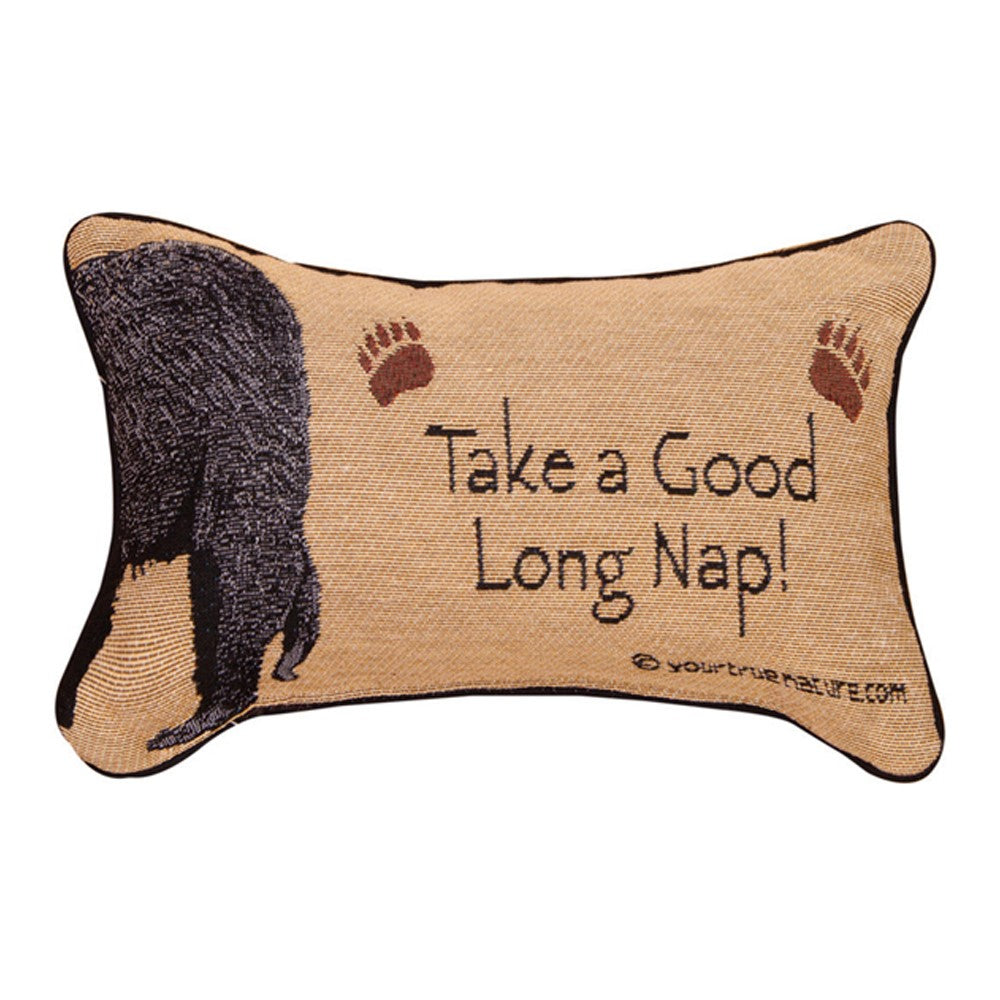 Advice From A Bear Word Pillow 12.5x8"