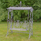 Giorgi Iron Swing Bench in Blue/Bronze