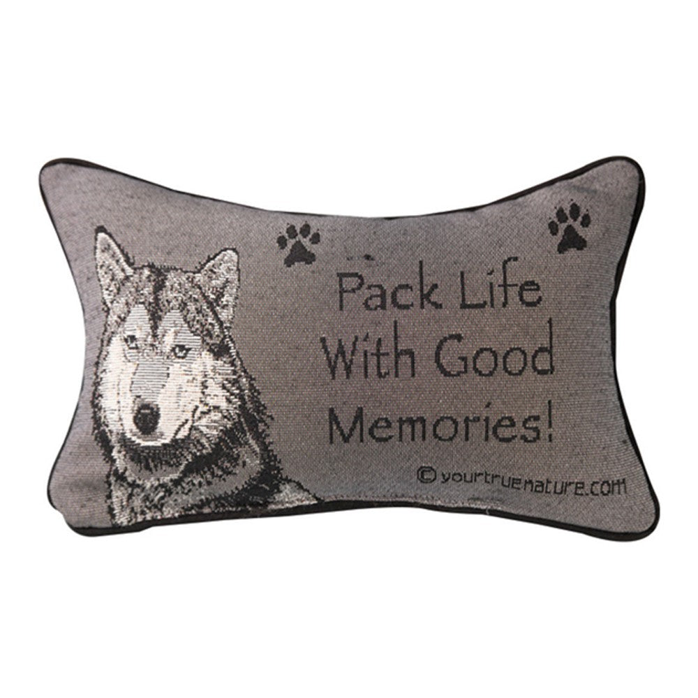 Advice From A Wolf Word Pillow 12.5x8"