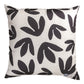 Black Floral Climaweave Pillow 18" Indoor/Outdoor