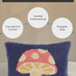 Mushrooms - Hooked Pillow 16 X 16