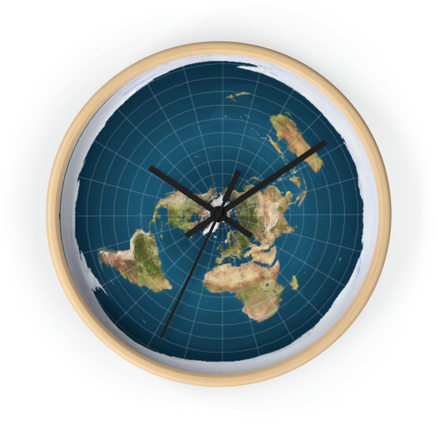 Flat Earth 10 inch Wall clock