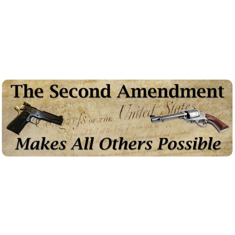 2nd Amendment - Tin Sign 10.5in x 3.5in