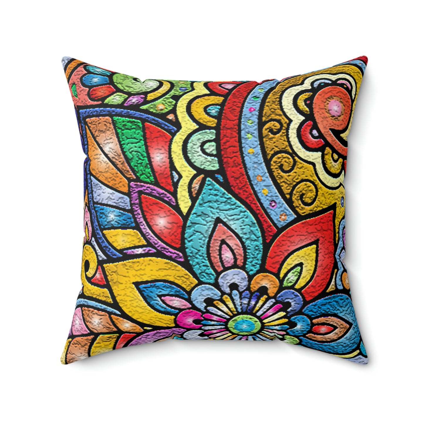 Crackle Image Spun Polyester Square Pillow