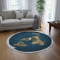 Flat Earth Round Rug