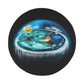 Flat Earth Round Bath Mat
