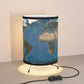 Flat Earth Tripod Lamp with High-Res Printed Shade